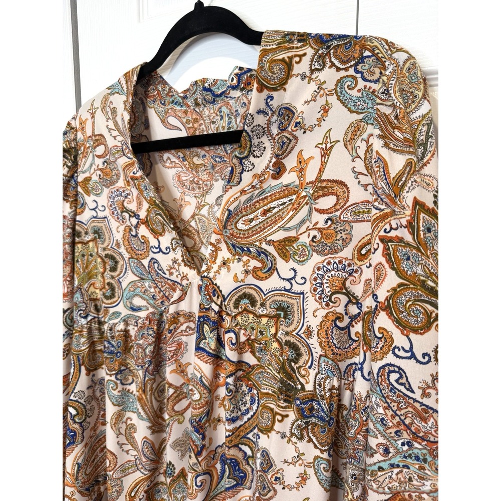 Unbranded Womens Tiered Paisley Babydoll Dress Size M Boho Indie Dainty Romantic - Picture 4 of 9